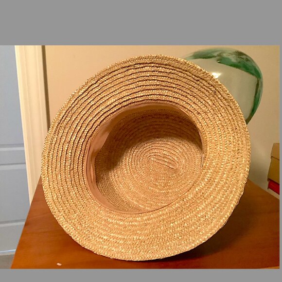 Betmar New York 100% natural Straw Summer Hat - small brim  cloche w/ flower - Picture 7 of 10